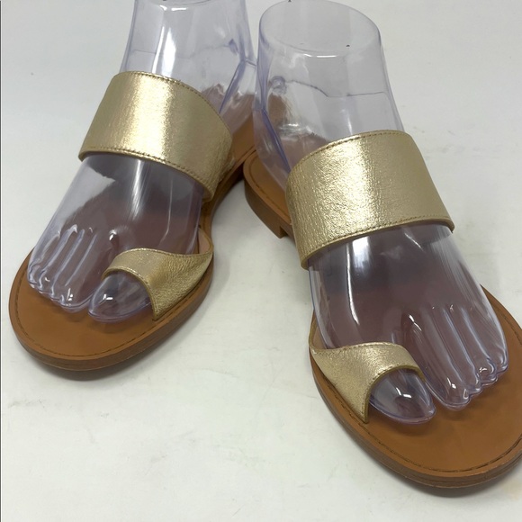 Banana Republic Gold Open-Toe Sandals Size 7 Excellent Condition - Picture 1 of 15